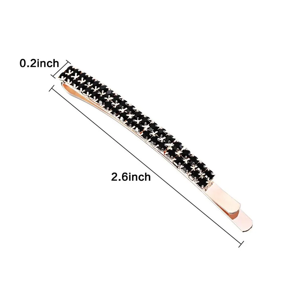 16 Pieces Rhinestone Bobby Pins Double Row Decorative Fancy Hair Clips Hair Barr